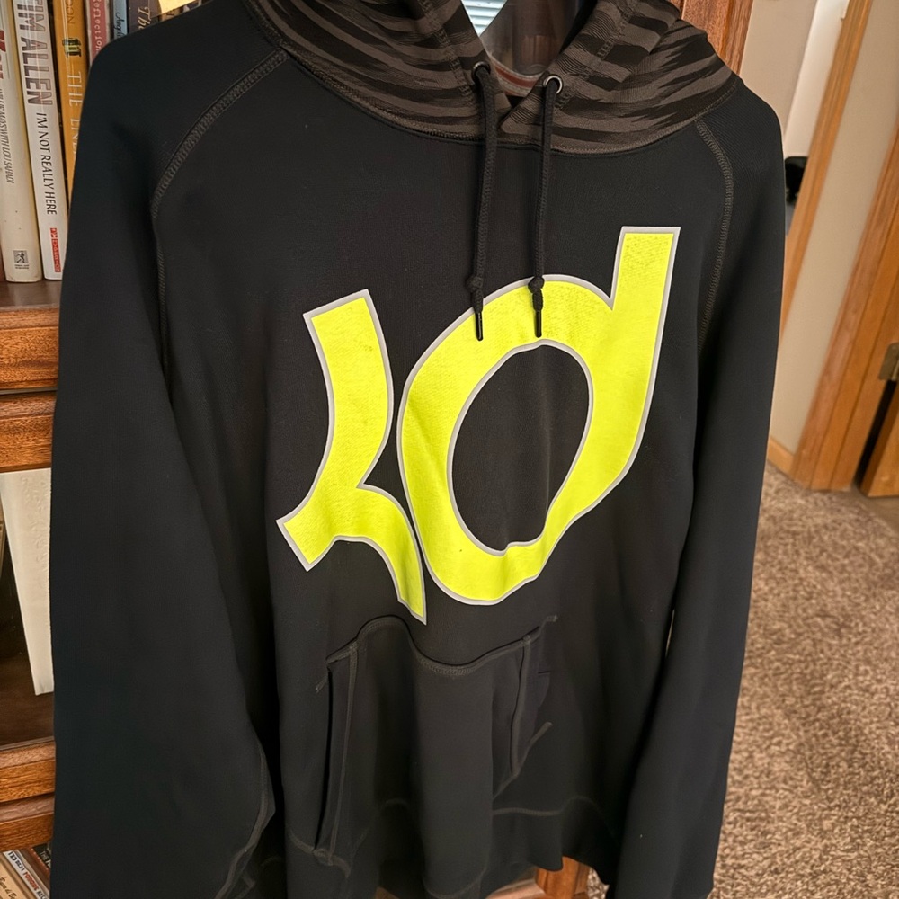 Nike Black Hoodie with Neon Yellow Logo